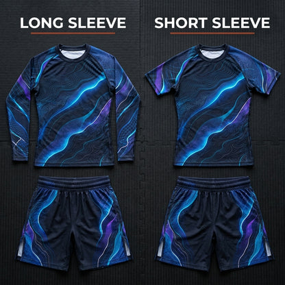 Blue waves Rashguard + Shorts Set