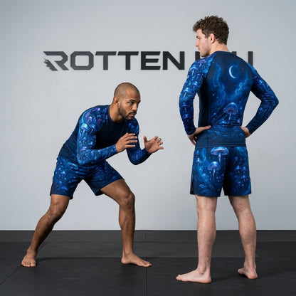 Blue mushroom — Rashguard + Shorts Set