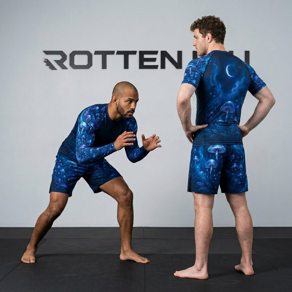 Blue mushroom — Rashguard + Shorts Set