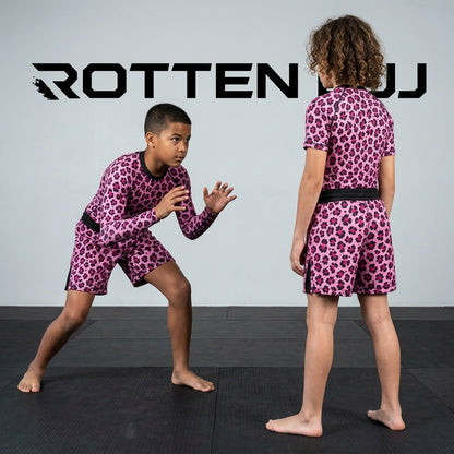 Pink Leopard (kids)— Rashguard + Shorts Set
