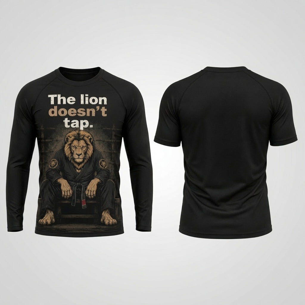 The lion doesn't tap   — Rashguard